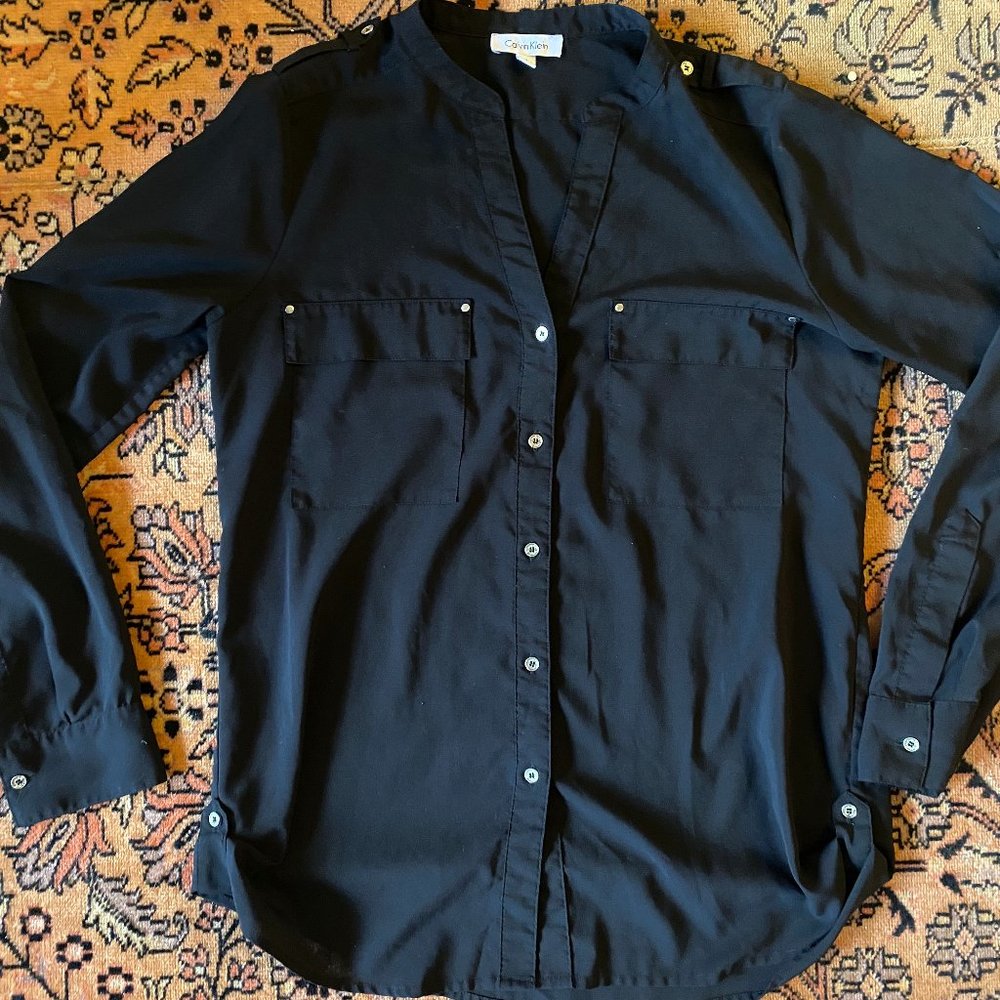 Calvin Klein Long Sleeve Blouse Size S